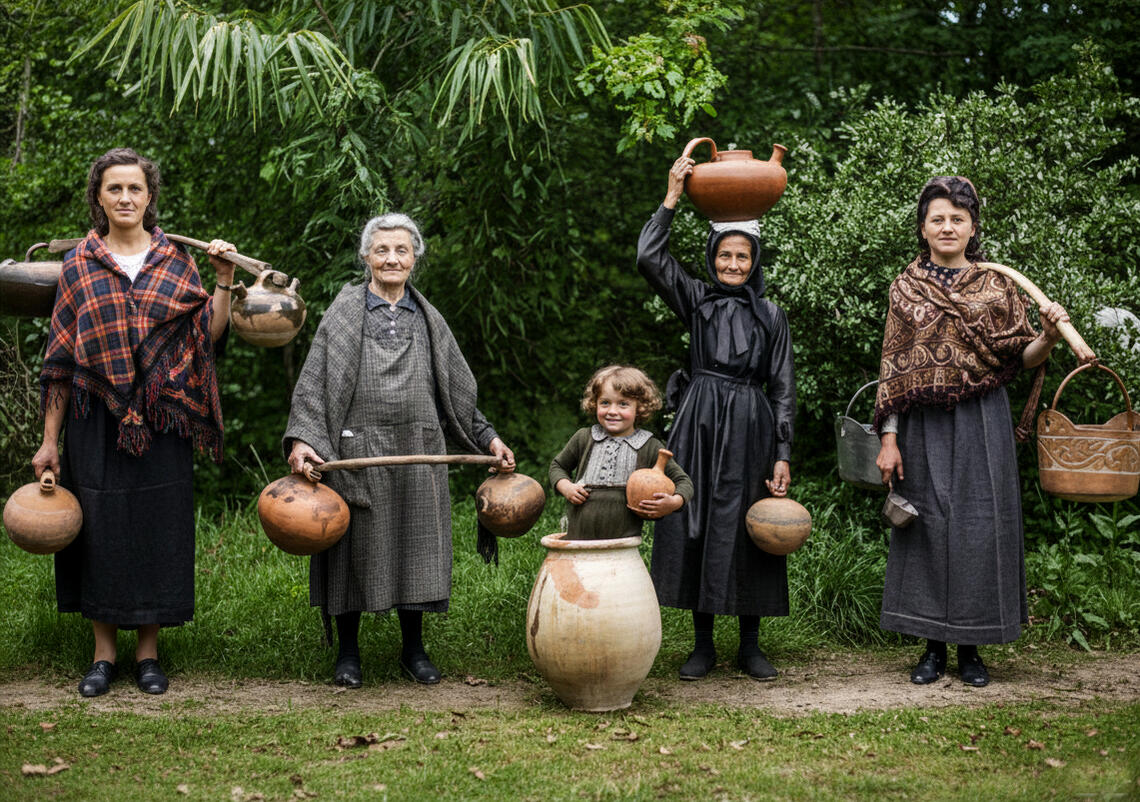 Porteuses d'eau – différents types