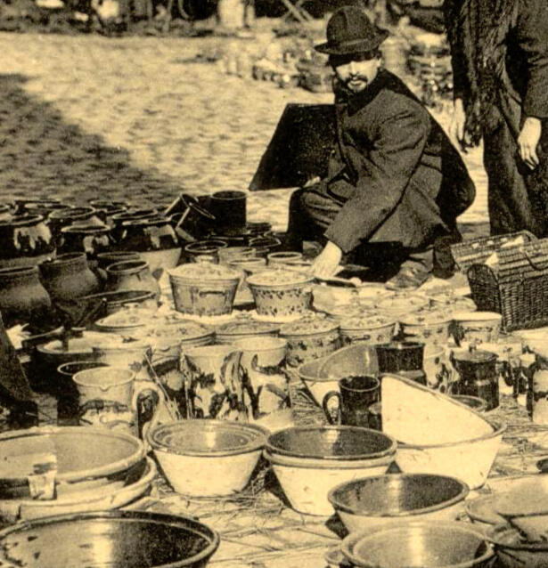 Marché aux cruches - Dax - Avec le peintre Alex Lizal
