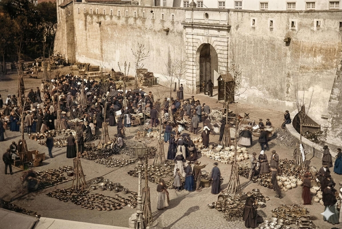 Marché Potier Dax - Vers 1880