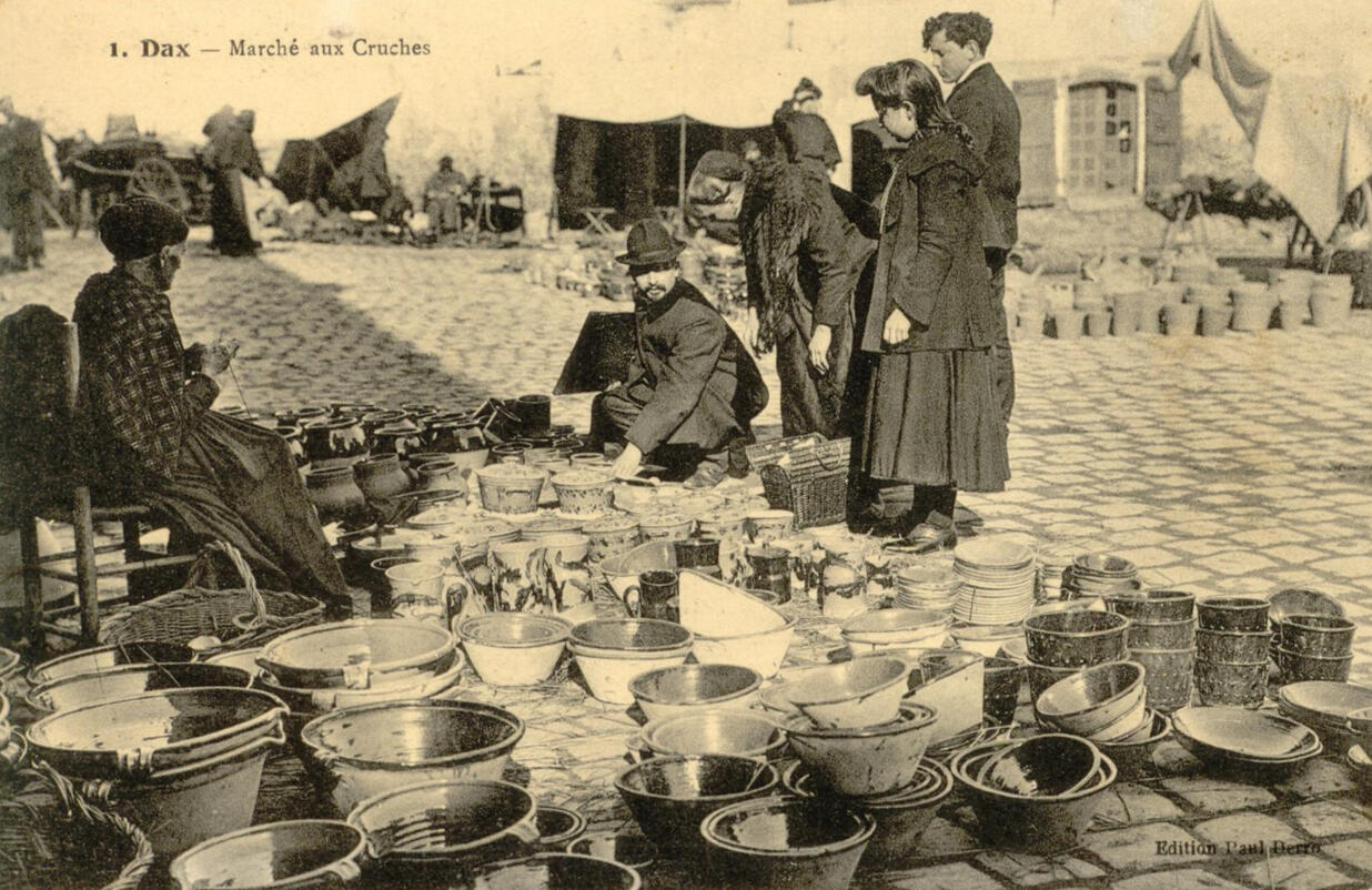 Marché aux cruches - Dax - Avec le peintre Alex Lizal