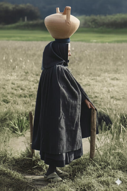 Porteuse d'eau à la rivière