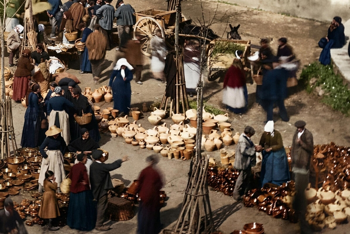 Marché Potier Dax - Vers 1880