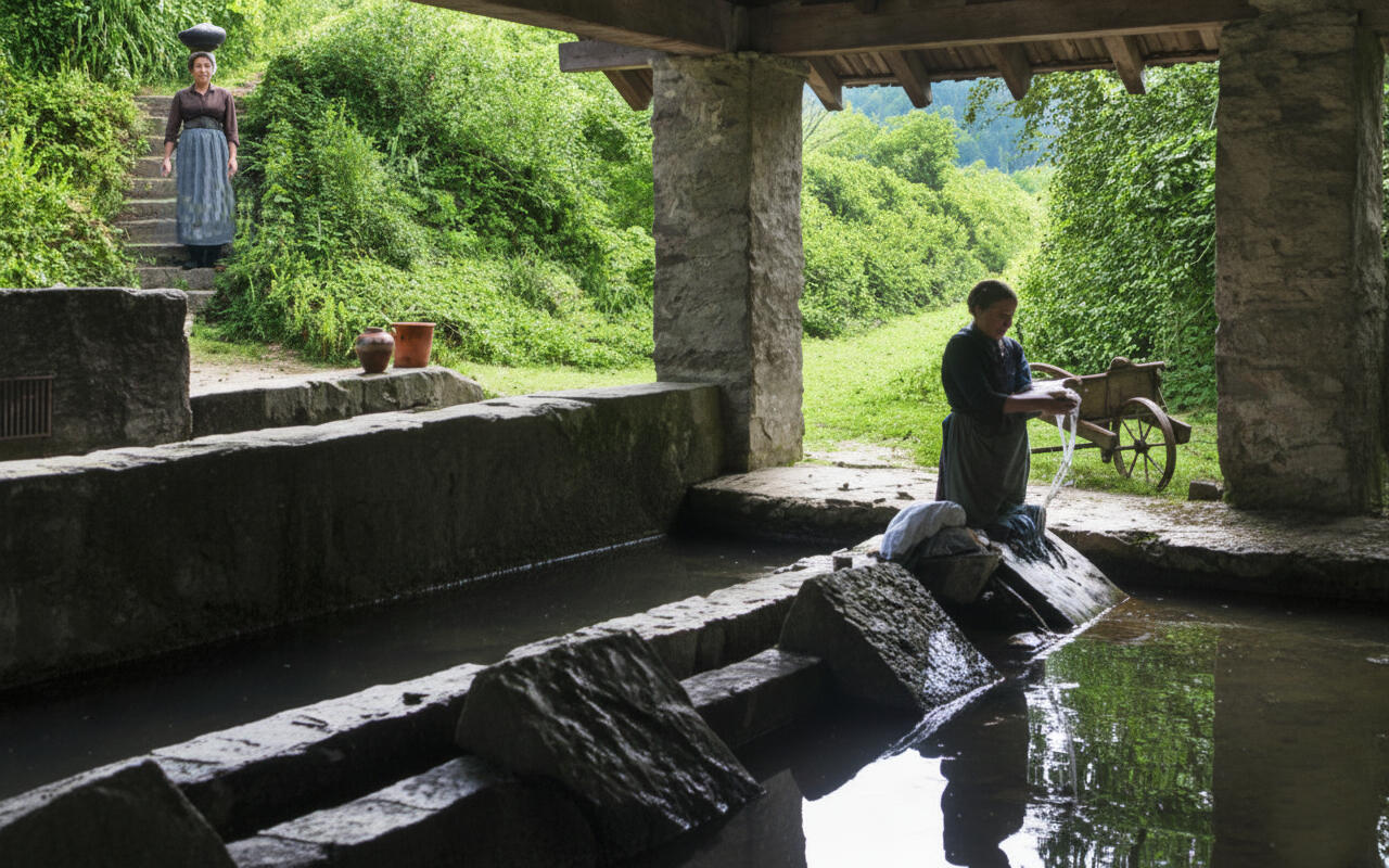 Lavoir, près de la fontaine de Sorde-l'Abbaye